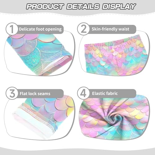 Pearlescent Girls Leggings,Workout Leggings for Girls Toddler Athletic Legging Size for 3-10T3