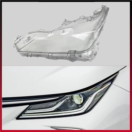 Boîtier de phare voiture Corolla 2019 couvercles lentille remplacement transparent - 5