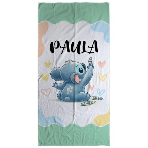 LolaPix Toalla Personalizada Playa. Toallas Playa Niña. Toallas Infantil Personalizadas niño. Toallas Personalizadas con Nombre. Varios Tamaños. Koala