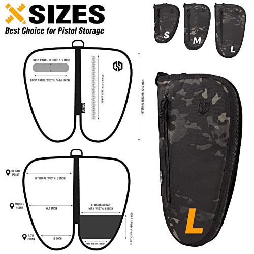 Dbtac Single Padded Pistol Bag Large (Black Camo) + Range Bag Large For 4+ Pistol (Black Camo), Lockable Zipper, Durable Material, Compact Design #TOP1