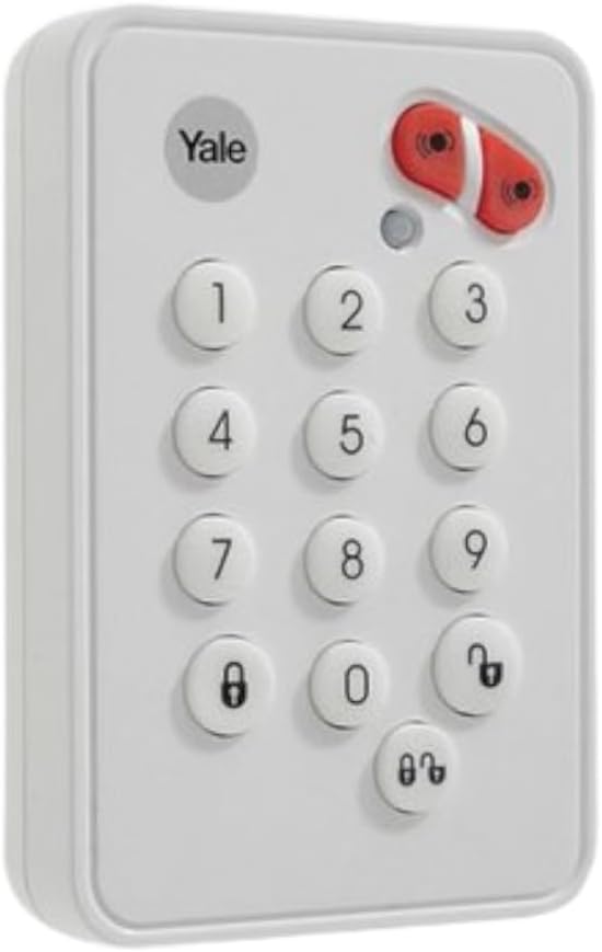 YaleEF-KP Easy Fit Alarm Remote Keypad, White, Accessory for SR & EF Alarms