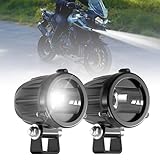 EK ENNOKING Motorcycle LED Fog Lights 2 Inch Round Driving Light 40W Flood Beam Off-Road Auxiliary Work Lamp for Motorcycles ATV UTV SUV 4x4 Pickup Trailer Truck IP68 Waterproof - 2 Pack
