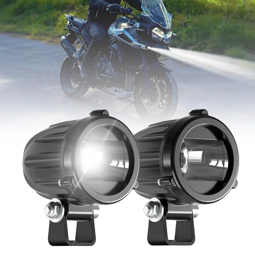 EK ENNOKING Motorcycle LED Fog Lights 2 Inch Round Driving Light 40W Flood Beam Off-Road Auxiliary Work Lamp for Motorcycles ATV UTV SUV 4x4 Pickup Trailer Truck IP68 Waterproof - 2 Pack