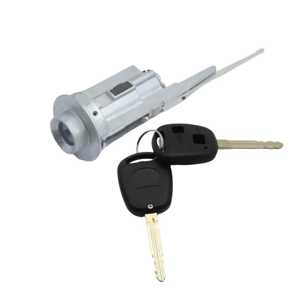 Lock Cylinder Assy 69052-34040 89703-33070 Compatible with Toyota for Sequoia for Land for Cruiser Car Ignition Lock Cylinder Switch 2 Keys