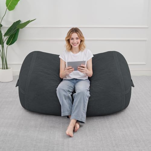 Image of 4FT Bean Bag Chair 4'Big Bean Bag Chairs with Adults, Large Beanbag Chair