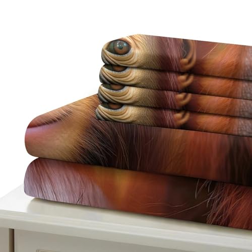 Parure de lit microfibre bébé orang-outan super douce 135x200cm