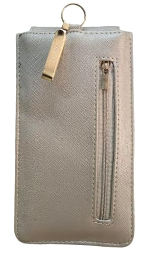 Image of Tickles Fancy Artificial Leather Mobile Pouch with Waist Clip for Women Girls Saree (Color: Grey) (Suitable for Mobile Sizes: 6.5 Inches and Below)