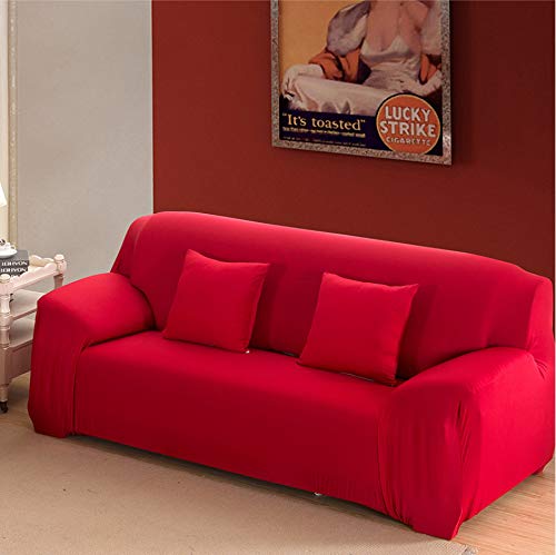 Tissu de spandex de polyester extensible pour housse de canapé rouge