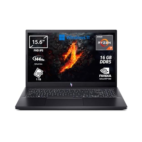 acer Nitro V 15 ANV15-41-R653 Notebook Gaming, Processore AMD Ryzen 7 7735HS, Ram 16 GB DDR5, 1024 GB SSD, Display 15.6'...
