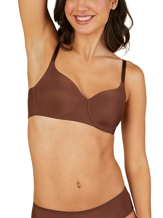 Triumph Women's Polyamide Wire Free Modern T-Shirt Bra (110I401_Liberty Blue_34D)