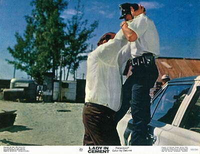 Lady in Cement 11x14 Original Lobby Card Dan Blocker Picks up cop by Head