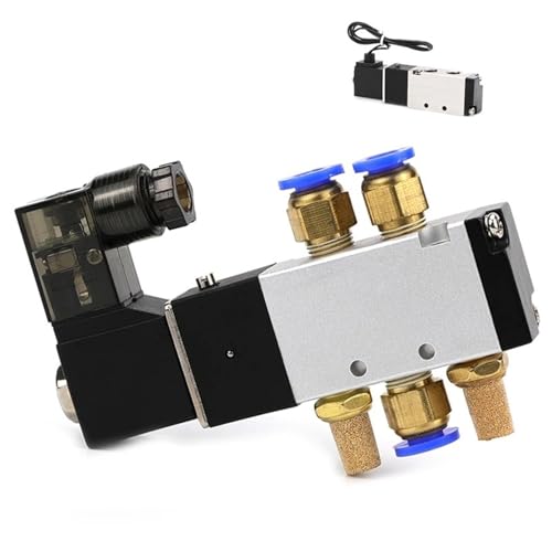 Vanne magnétique 4V110-06 à commutation rapide pour circuits de gaz et air - 4