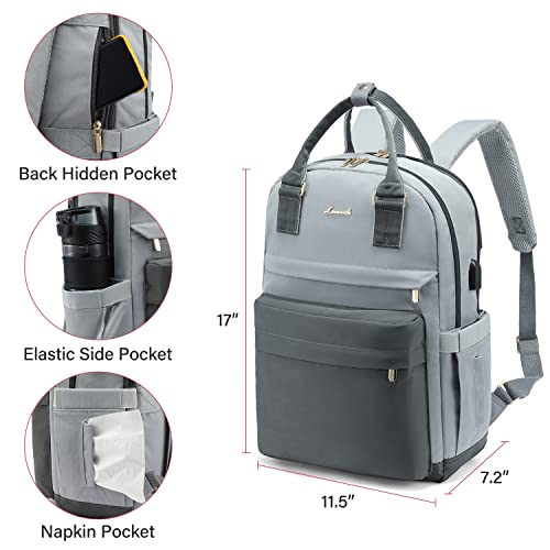 LOVEVOOK Travel Laptop Backpack Women Anti-theft Laptop Bag with USB Port Waterproof Computer Backpack for Nurse College Work - Image 4