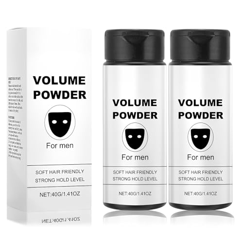 2 Piezas Polvos Texturizantes Pelo, Polvo Pelo Hombre, Polvos Texturizantes Pelo Hombre Spray, Ingredientes Totalmente Naturales, Fijación Rápida y Duradera, Textura Mate y Elástica(2 * 40g)