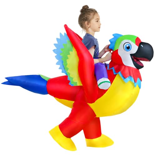 Disfraz Inflable de Loro para Niños 7-10 Años miniatura 5