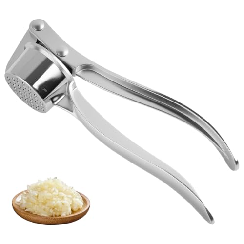 Presse-ail, 1 Pièce, Presse Ail Inox, hachoir à ail broyeur de gingembre, presse-ail à usage intensi, ecrase ail, Hachoir à Ail Convivial