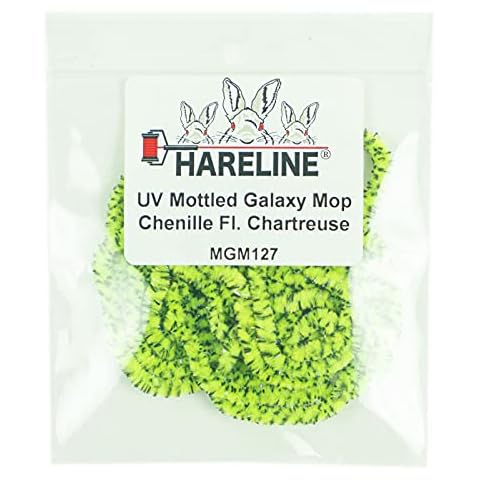 Hareline Dubbin Hareline UV Mottled Galaxy Mop Chenille Fl. Chartreuse Cover