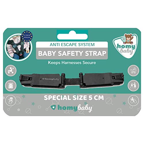 HOMYBABY Seguridad Bebes | Hebilla para Cinturon de Seguridad | Evita que el Niño Saque los Brazos del Arnés | Protector Arnes Bebe para Silla de Coche | Cierre Seguridad Bebe (Long (5cm))