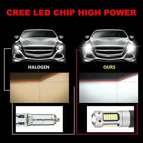 Kit luces H3 LED antiniebla 6000K de conducción diurna superbrillante 7