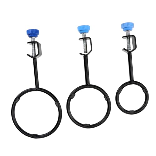 CHILDWEET 3pcs Iron Laboratory Support Set with Clamp Retort for Beakers and Flasks and Chemical Experiments Various