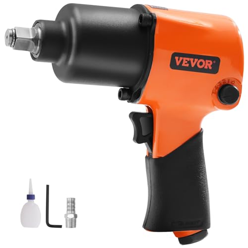 VEVOR Chiave a percussione pneumatica, Pistola a percussione pneumatica da 1/2' Coppia per rompere dadi fino a 880 piedi-libbre, Utensile pneumatico leggero da 7500 giri/min