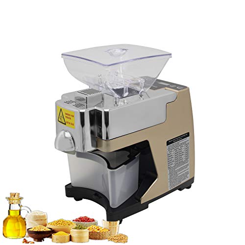 Hanchen Automatische kleine Ölpresse Elektrische Heiß-/Kaltöl-Extraktionsmaschine Multifunktions-für Erdnuss-Samen, 220 V
