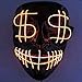 Produktbild BFMBCHDJ LED Maske Halloween Horror Maske Cosplay Kostüm Scary Glowing Maske EL Draht Glowing Maske Maske Licht auf Festival Party USA Einheitsgröße