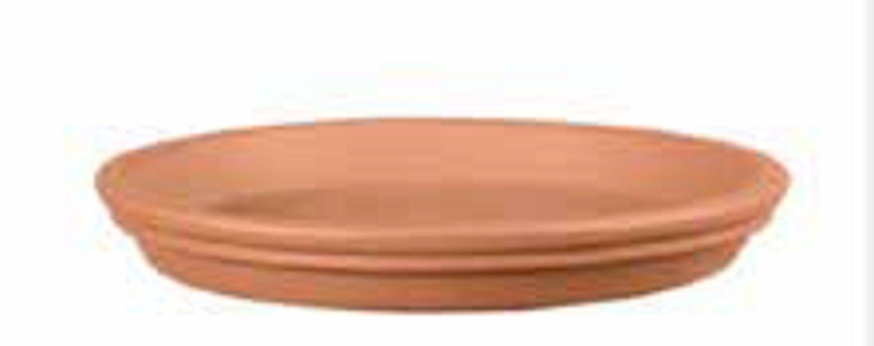 Generico Vasi Cilindro in Terracotta con Sottovasi in Terracotta, Diametro 35 cm, Altezza 31 cm, Ciotola Giardino Fioriera Cotto per Piante Grasse Succulente