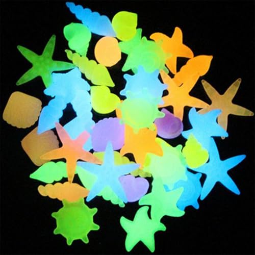 Image of AstonAndia Colorful Stones for Decoration Luminous Stones Fish Tank Ornament Decorative Stones Aquarium Decorative Items(120g)