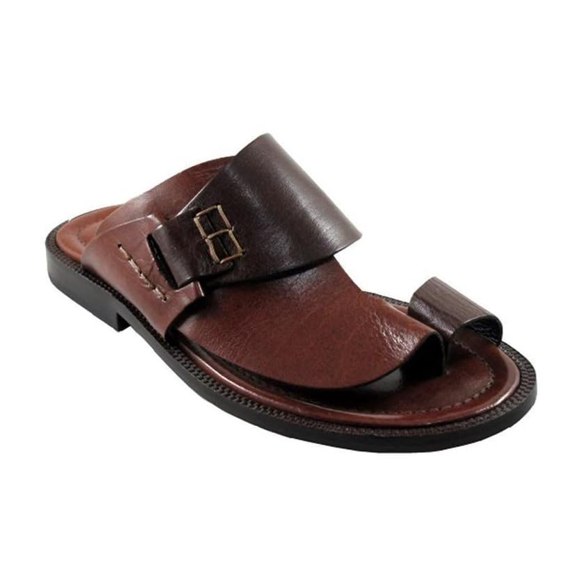 CLSQLXYJZC Summer Bunion Sandals, Slip-On Leather Breathable Bunion Corrector Sandals for Men, Casual Soft Non-slip Foot Correction Clip Toe Flip Flops, for Dad, Big Toes Bent Toes and Pain Relief