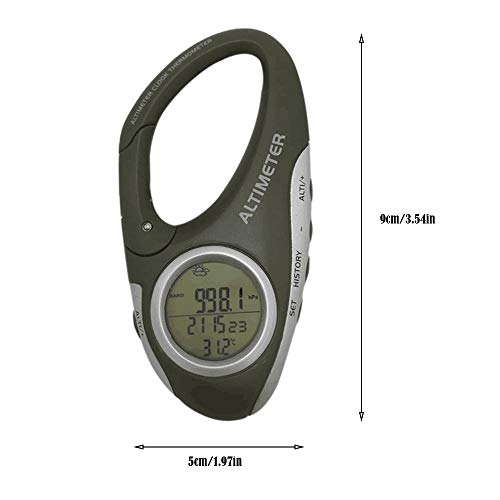 Altímetro Digital, Romacci Altímetro de escalada de acampamento ao ar livre Carabiner Barômetro de m