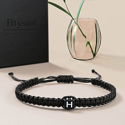 Initial Bracelets For Women Mens Danity H Letter Bracelet Personalized Handmade Woven Braided Cute Charm Male Gifts Boyfriend Dad Brother Husband Father Day Jewelry #TOP2