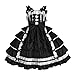 Produktbild Damen Steampunk Gothic Kostüm Kleider Mittelalter Kleid Mädchen Vintage Gothic Bow Spitze Kleid Cosplay Kostüm Prinzessin Kleid Lolita Party Abendkleid Halloween Karneval Festival Kostüm Cupcake Kleid