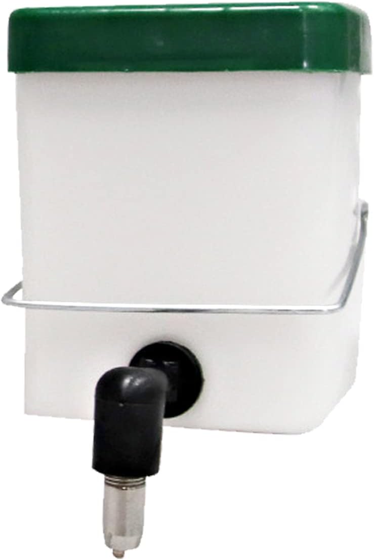 Alimentador de agua para mascotas, dispensador de agua para mascotas, fuente de bebida colgante automática para conejo, hámster, cobaya, hurón, mascota pequeña, blanco y verde