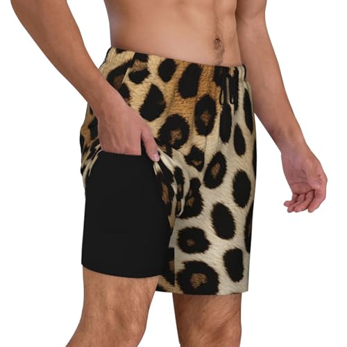Leopard Skin Animal Print Men Stylish Functionality Swim Trunks Breathable Beach Shorts Surfing Gym Fishing3
