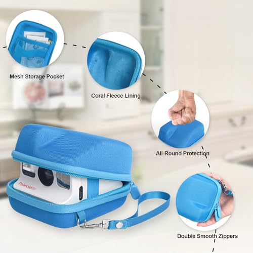 Funda rígida azul para cámara Polaroid Go miniatura 4