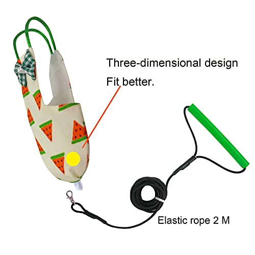 VANTRONIK Bird Diaper Harness Flight Suit Clothes with 80 Inch Flying Leash for Parrots Cockatiel Pet Birds, Watermelon,Including A Cotton Pad
