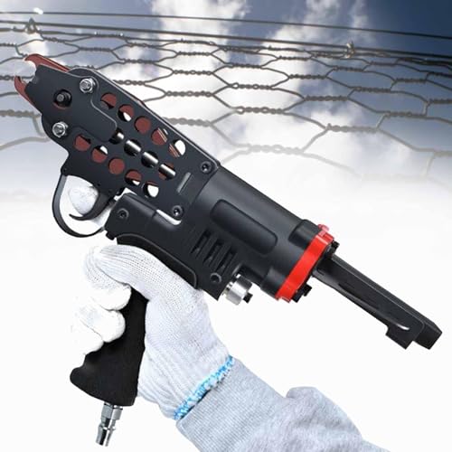 Pistola de clavos neumática tipo C, herramienta para vallas de jaula de alambre y proyectos de bricolaje en el hogar, grapadora neumática resistente para un cierre eficiente