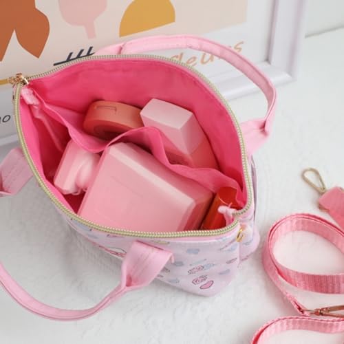 Cute Mini Purse Crossbody, Soft PU Leather Messenger Shoulder Bag Cartoon Handbag, 2Pcs3