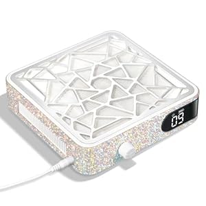 CHRISTINE SHELLY Nail Dust Collector, Powerful Vacuum Fan Vent Dust Collector Extractor Dust Suction Machine for Acrylic Nails Polishing, Nail Salon