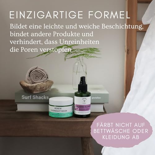 RENEW Nacht Maske Gesicht, Gesichtsmaske beauty- mit Aloe Vera und Hyaluronsäure - Formuliert in San Francisco, Poren, Feuchtigkeitsspendend – Bild 6