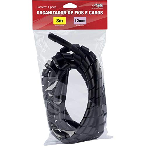 Organizador de Cabos, Force Line, 0101200031, Preto