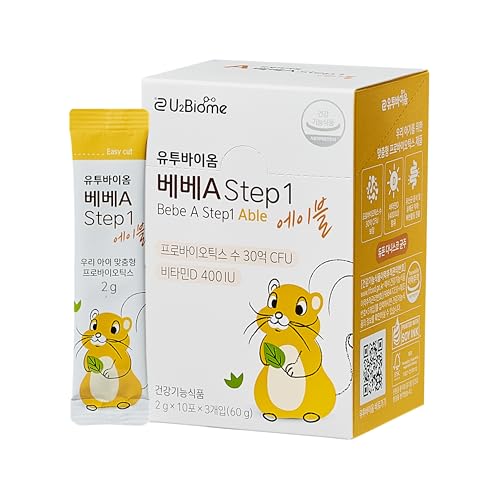 U2Biome Bebe A Step 1 Able Probiotics Powder for Infants & Babies, Support Gut Health, Allergen Free, Tasteless Powder, Aged 3-12 Months, Multi-Strain 3 Billion CFU, 60g (30 Packets) - 1 Month Supply