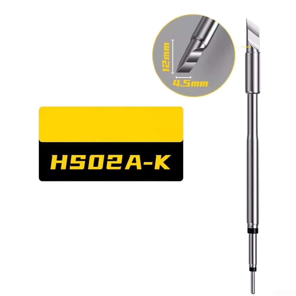 Kit di punte per saldatore, 6 pezzi, per HS02A DWS-200 Station F245-K KU JS I C2 B Set di ricambio in metallo