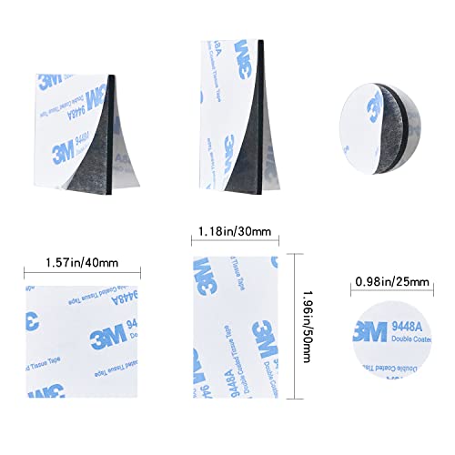 60Pcs Double Sided Foam Tape Strong Pad, Self-Adhesive Tape Include Square Round And Rectangular, Super-Sticky Adhesive Mounting Suitable For Walls And Door, Wood, Metals, Glass, Papers (Black) #TOP1