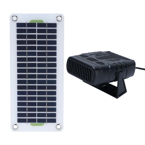 SUNGOOYUE Práctico Calefactor Portátil con Panel Solar y Caja de Batería para Soluciones de Calefacción Eficientes