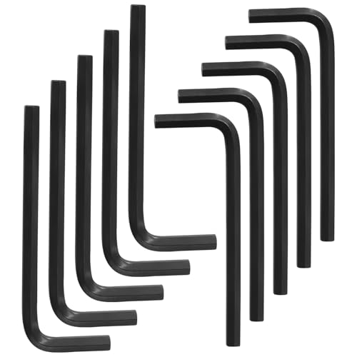 Piutouyar 5/32 Inch Hex Key Allen L Shaped Wrench 10Pcs Black