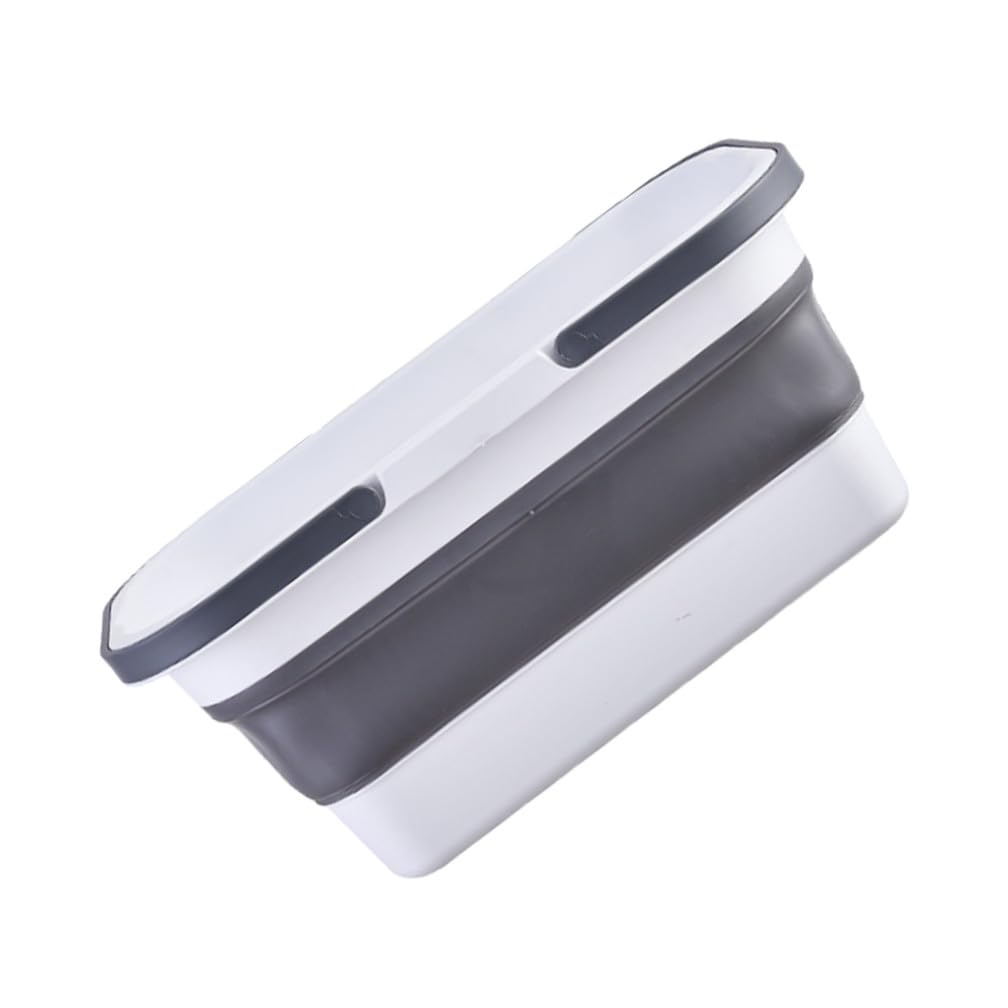 Cubo Plegable Portátil para Fregona de 15l con Asa Resistente, Cubo de Plástico Duradero para Limpieza Doméstica, Camping y Exteriores, Balde Multifuncional Fácil de Transportar