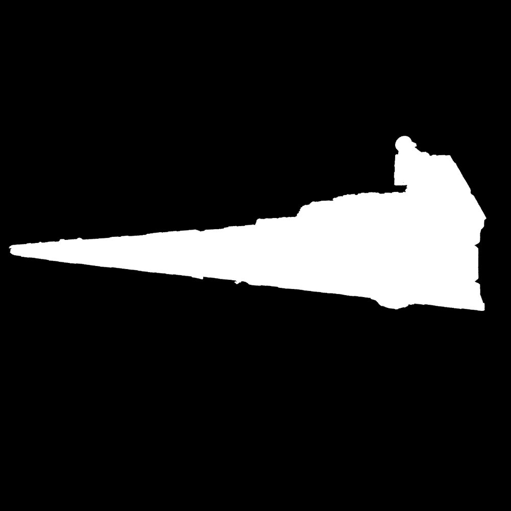 Galactic Empire Imperial Class Star Destroyer 6" Vinyl Sticker Car Decal (6" White)