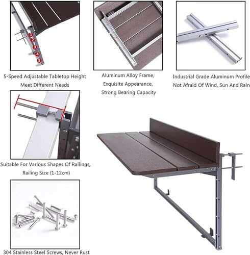 Table murale pliante extensible : la solution pour petits balcons étroits - 6